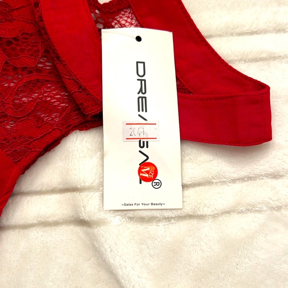 NWT Women's Sleeveless Lace Patchwork Loose Casual Mini Chiffon Dress. Medium - Picture 5 of 8